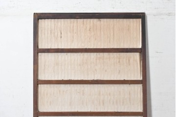 アンティーク建具　明治から大正期　細かな縦格子と腰板が趣深い格子戸1枚　(R-091659)