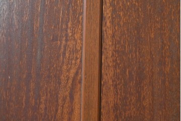 ヴィンテージ建具　昭和中期　温かみのある木色と型板ガラスがレトロなドア1枚　(R-091660)