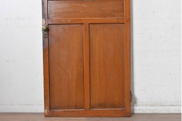 ヴィンテージ建具　昭和中期　診察室の文字入り　レトロな型板ガラスが印象的なドア1枚　(R-091662)