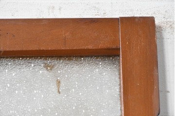ヴィンテージ建具　昭和中期　診察室の文字入り　レトロな型板ガラスが印象的なドア1枚　(R-091662)