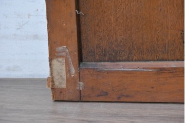 ヴィンテージ建具　昭和中期　診察室の文字入り　レトロな型板ガラスが印象的なドア1枚　(R-091662)
