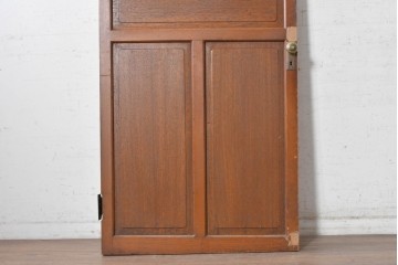 ヴィンテージ建具　昭和中期　診察室の文字入り　レトロな型板ガラスが印象的なドア1枚　(R-091662)