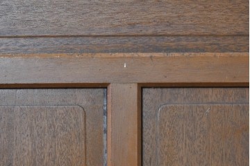 ヴィンテージ建具　昭和中期　型板ガラスとドアノブのプレートがレトロで趣深いドア1枚　(R-091663)