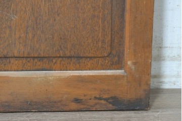 ヴィンテージ建具　昭和中期　型板ガラスとドアノブのプレートがレトロで趣深いドア1枚　(R-091663)