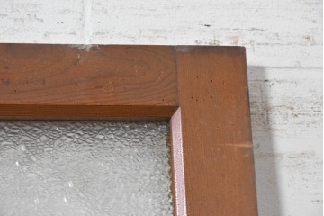 ヴィンテージ建具　昭和中期　型板ガラスとドアノブのプレートがレトロで趣深いドア1枚　(R-091663)