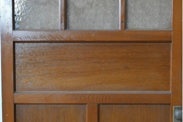 ヴィンテージ建具　昭和中期　型板ガラスが印象的なドア1枚　(R-091664)