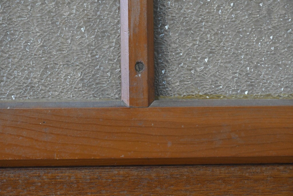 ヴィンテージ建具　昭和中期　型板ガラスが印象的なドア1枚　(R-091664)