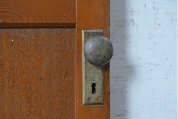 ヴィンテージ建具　昭和中期　型板ガラスが印象的なドア1枚　(R-091664)