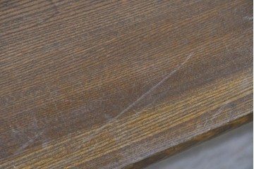和製アンティーク　大正から昭和初期　総欅(ケヤキ)材　一枚板天板の角型ちゃぶ台　(R-091667)