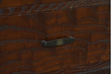 和製ヴィンテージ　指物家具　栗材　変わった造りが面白い折り畳み式文机　(R-091668)
