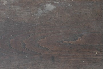 和製アンティーク　明治から大正期　三方栗材　引き出し2杯付きの素朴な文机　(R-091669)