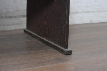 和製アンティーク　明治から大正期　三方栗材　引き出し2杯付きの素朴な文机　(R-091669)