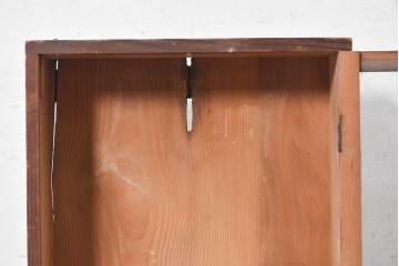 和製アンティーク　大正期から昭和初期　すっきりとした佇まいの壁掛けガラスケース　(R-091675)