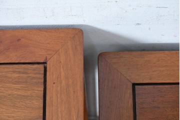 和製ヴィンテージ　花梨材　雷文をあしらったオリエンタルなネストテーブル　(R-091680)