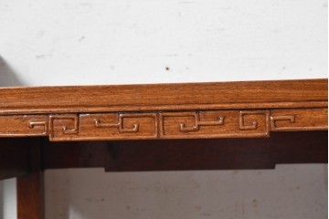 和製ヴィンテージ　花梨材　雷文をあしらったオリエンタルなネストテーブル　(R-091680)