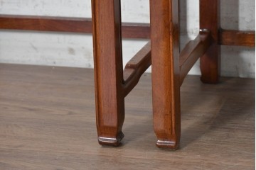 和製ヴィンテージ　花梨材　雷文をあしらったオリエンタルなネストテーブル　(R-091680)