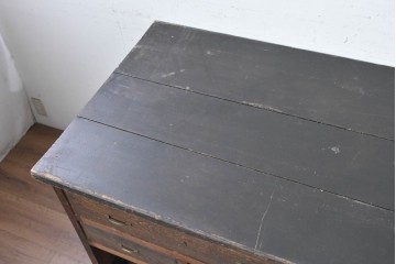 和製アンティーク　昭和初期　4杯の引き出しを備えたカウンターテーブル　(R-091682)