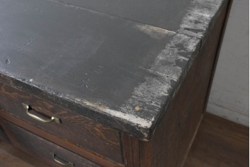 和製アンティーク　昭和初期　4杯の引き出しを備えたカウンターテーブル　(R-091682)