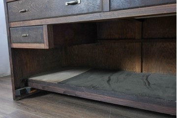 和製アンティーク　昭和初期　4杯の引き出しを備えたカウンターテーブル　(R-091682)