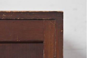 和製アンティーク　大正から昭和初期　希少な幅狭サイズ　幾何学的な扉の意匠が目を引く下駄箱　(R-091686)