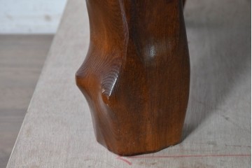 和製ヴィンテージ　昭和後期　花梨(カリン)材　小振りながら存在感を放つ自然味あふれる座卓　(R-091710)