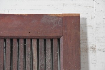 和製アンティーク建具　明治期から大正期　総欅材　格子入りの背の高い蔵戸1枚　(R-091712)