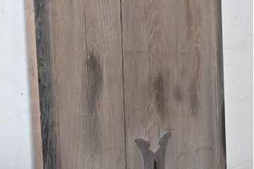 和製アンティーク建具　明治期　栗材　人気の幅狭サイズの蔵戸1枚　(R-091713)