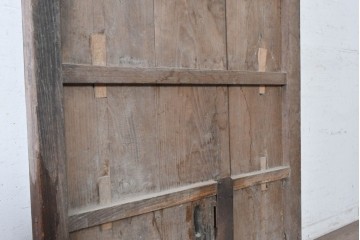 和製アンティーク建具　明治期　栗材　人気の幅狭サイズの蔵戸1枚　(R-091713)