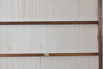 和製アンティーク建具　明治期から大正期　細かな縦格子と中央にガラスを備えた格子戸3枚セット　(R-091714)