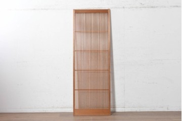 和製ヴィンテージ建具　昭和後期　細かな縦格子がすっきりとした印象の幅狭格子戸1枚　(R-091718)