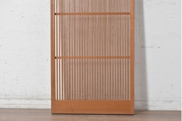 和製ヴィンテージ建具　昭和後期　細かな縦格子がすっきりとした印象の幅狭格子戸1枚　(R-091718)