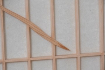 ヴィンテージ建具　昭和後期　松竹梅　鶴亀　麻の葉組子　縁起の良い意匠をちりばめた両面ガラスの書院戸2枚セット　(R-091721)