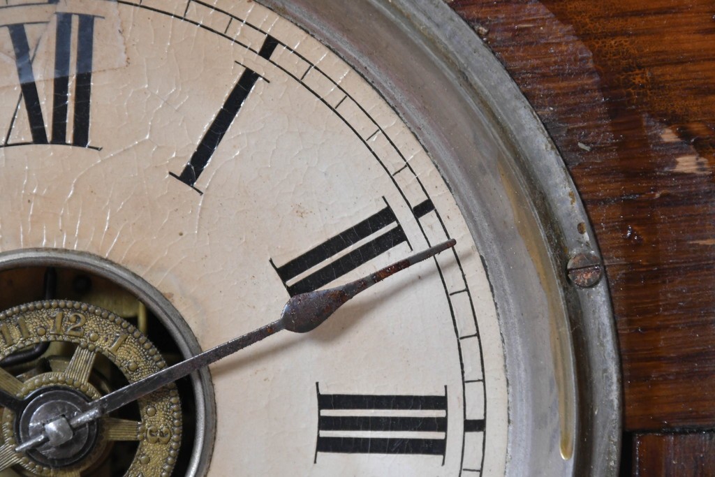 アメリカアンティーク　1890年から1900年頃　Ansonia Clock Company(アンソニア)　花や唐草の彫刻が優美な置き時計　(R-091730)