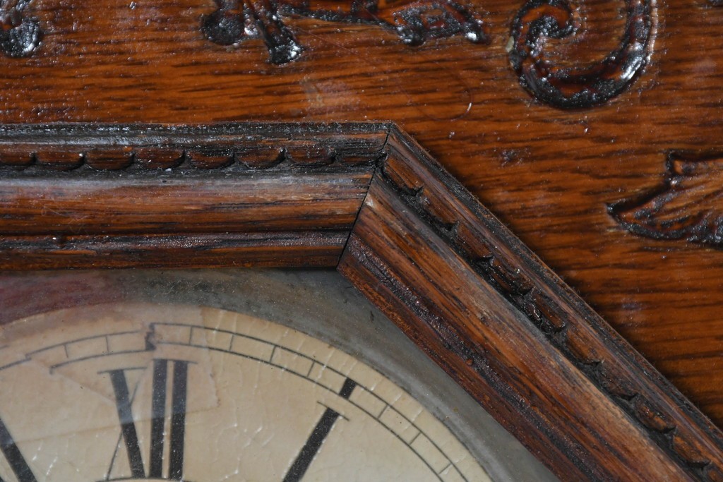アメリカアンティーク　1890年から1900年頃　Ansonia Clock Company(アンソニア)　花や唐草の彫刻が優美な置き時計　(R-091730)