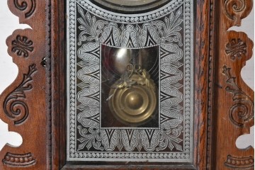アメリカアンティーク　1890年から1900年頃　Ansonia Clock Company(アンソニア)　花や唐草の彫刻が優美な置き時計　(R-091730)