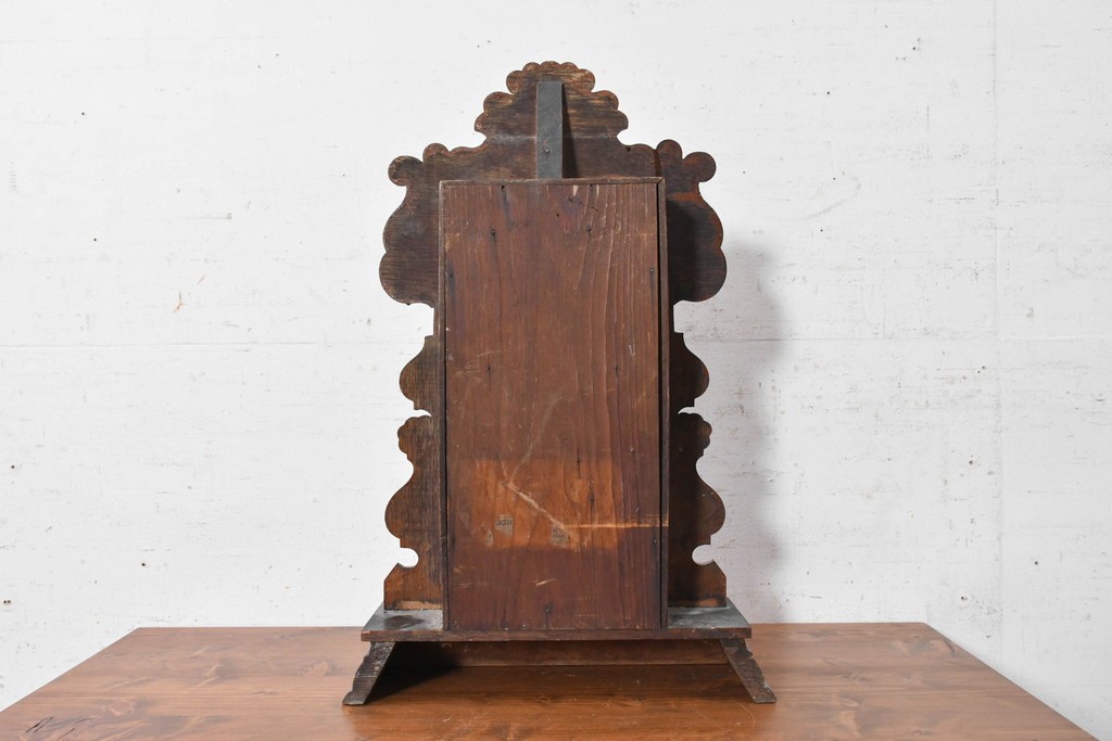 アメリカアンティーク　1890年から1900年頃　Ansonia Clock Company(アンソニア)　花や唐草の彫刻が優美な置き時計　(R-091730)