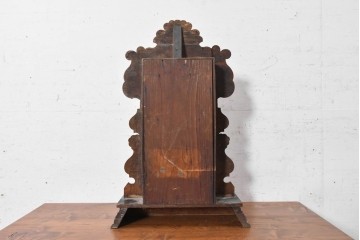 アメリカアンティーク　1890年から1900年頃　Ansonia Clock Company(アンソニア)　花や唐草の彫刻が優美な置き時計　(R-091730)