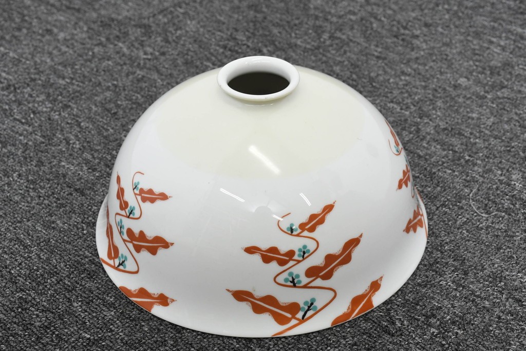 和製アンティーク　昭和初期から昭和中期　オールドノリタケ(NORITAKE)　赤と青緑の絵付けがレトロでかわいらしいペンダントライト　(R-091735)