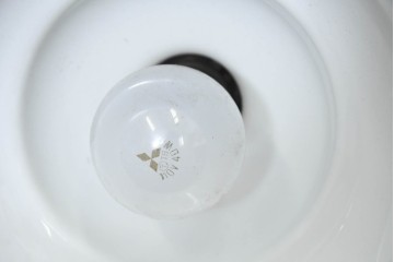 和製アンティーク　昭和初期から昭和中期　オールドノリタケ(NORITAKE)　ブルーローズ　青い薔薇が華やかなペンダントライト　(R-091737)