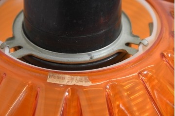 和製ヴィンテージ　ナショナル(National、松下電工)　鮮やかなオレンジ色が目を引くペンダントライト　(R-091742)