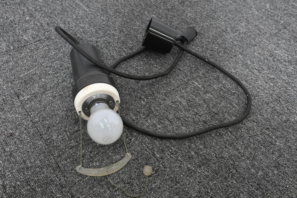 和製ヴィンテージ　ナショナル(National、松下電工)　鮮やかなオレンジ色が目を引くペンダントライト　(R-091742)