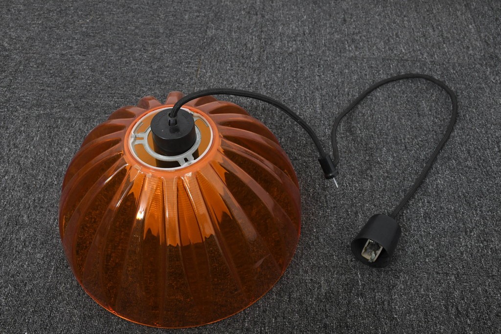 和製ヴィンテージ　ナショナル(National、松下電工)　鮮やかなオレンジ色が目を引くペンダントライト　(R-091743)