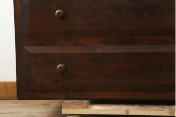中古　美品　松本民芸家具　D型和タンスⅡ　豊富な収納を備えた上品な佇まいの重ね箪笥　(R-091777)