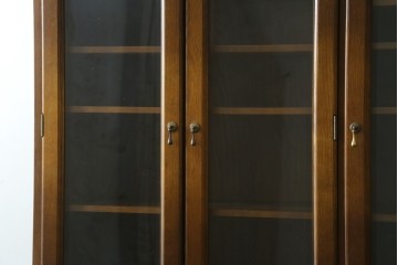 中古　美品　希少な廃番品　飛騨産業　キツツキマーク　穂高シリーズ　ナラ材を用いたスライドトレー付きカップボード　(R-091785)