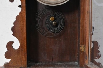 アメリカアンティーク　1890年から1900年頃　Ansonia Clock Company(アンソニア)　星形の装飾と花や鳥などの絵柄が印象的な置き時計　(R-091798)