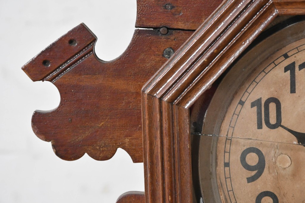 アメリカアンティーク　1890年から1900年頃　Ansonia Clock Company(アンソニア)　星形の装飾と花や鳥などの絵柄が印象的な置き時計　(R-091798)