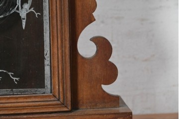 アメリカアンティーク　1890年から1900年頃　Ansonia Clock Company(アンソニア)　星形の装飾と花や鳥などの絵柄が印象的な置き時計　(R-091798)