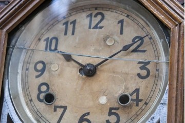 アメリカアンティーク　1890年から1900年頃　Ansonia Clock Company(アンソニア)　星形の装飾と花や鳥などの絵柄が印象的な置き時計　(R-091798)