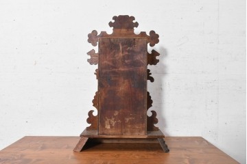 アメリカアンティーク　1890年から1900年頃　Ansonia Clock Company(アンソニア)　星形の装飾と花や鳥などの絵柄が印象的な置き時計　(R-091798)