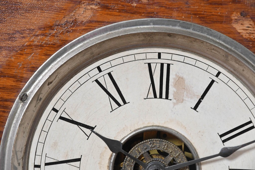 アメリカアンティーク　1890年から1900年頃　Ansonia Clock Company(アンソニア)　南国風の植物模様が美しい置き時計　(R-091800)